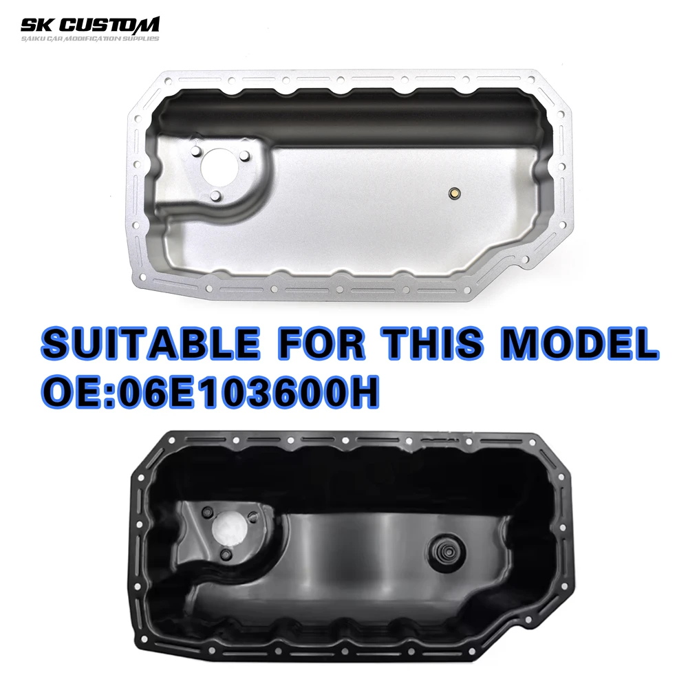 SK CUSTOM CNC Forged Al Alloy Oil Pan For Audi A4/S4 A5/S5 A6/S6 A7 A8/S8 Q7 3.0L For VW Phideon GEN4 EA837 Engine OE:06E103600H