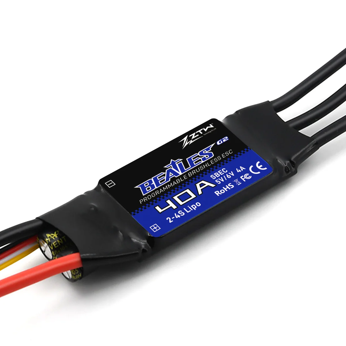 ZTW ESC Beatles 20A/30A/40A/50A/60A/80A/100A G2 SBEC 5/6V 8A 2-6S 32-Bit Brushless Speed Controller For RC Airplane Fixed-wing