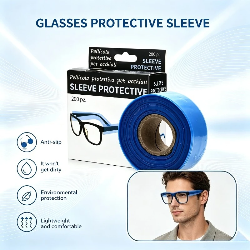 200ps/Box Salon Hairdresser Disposable Glasses Leg Sleeves Cover Hair Dye Tools Pro Hairdressing Eyeglasses Protector Accessory