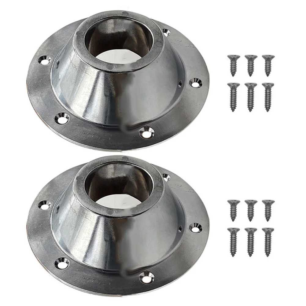 Premium Aluminum Pedestal Table Base Flange Floor Mounting Base with 6 Mounting Holes Stability for Your RV Table