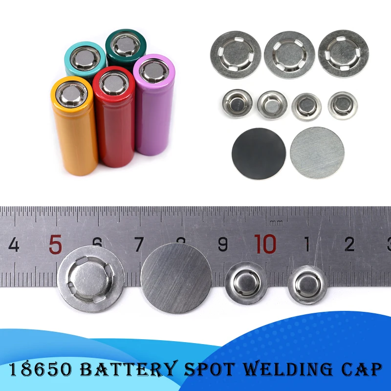 

18650 Lithium Battery Positive Spot Welding Cap Alternative Negative Electrode Flat Head Gasket DIY Batteries Accessories tools