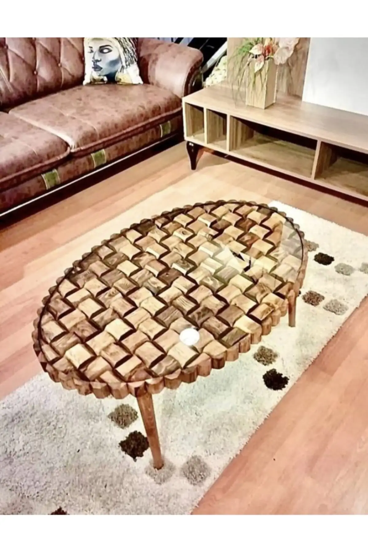 Tree Wood Center Table Solid Milano Series medium coffee table coffee table