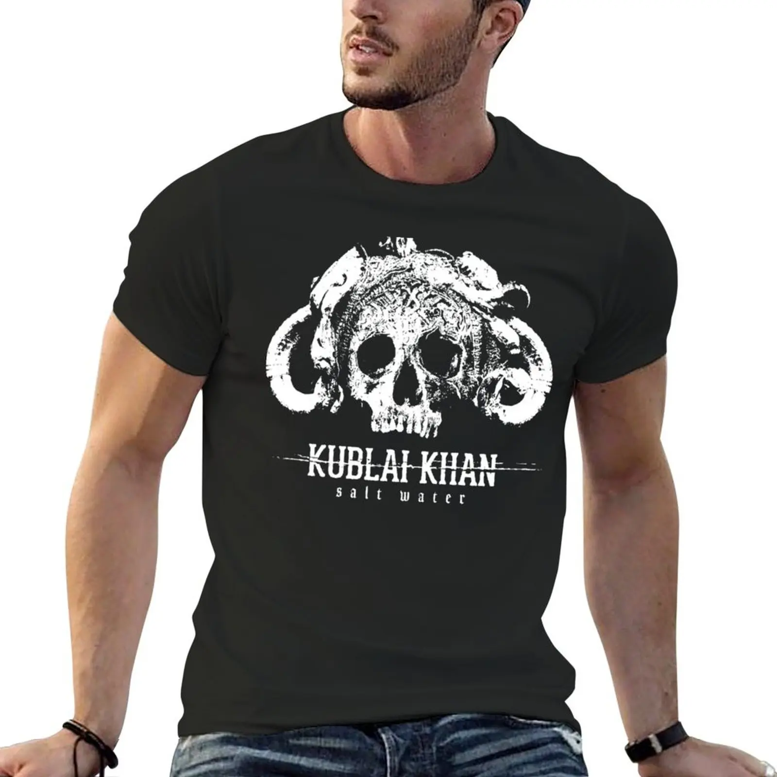 Kublai Khan Sale Waeer Skull Logo Metalcore Band T-Shirt man t shirt custom t shirt graphics t shirt for men