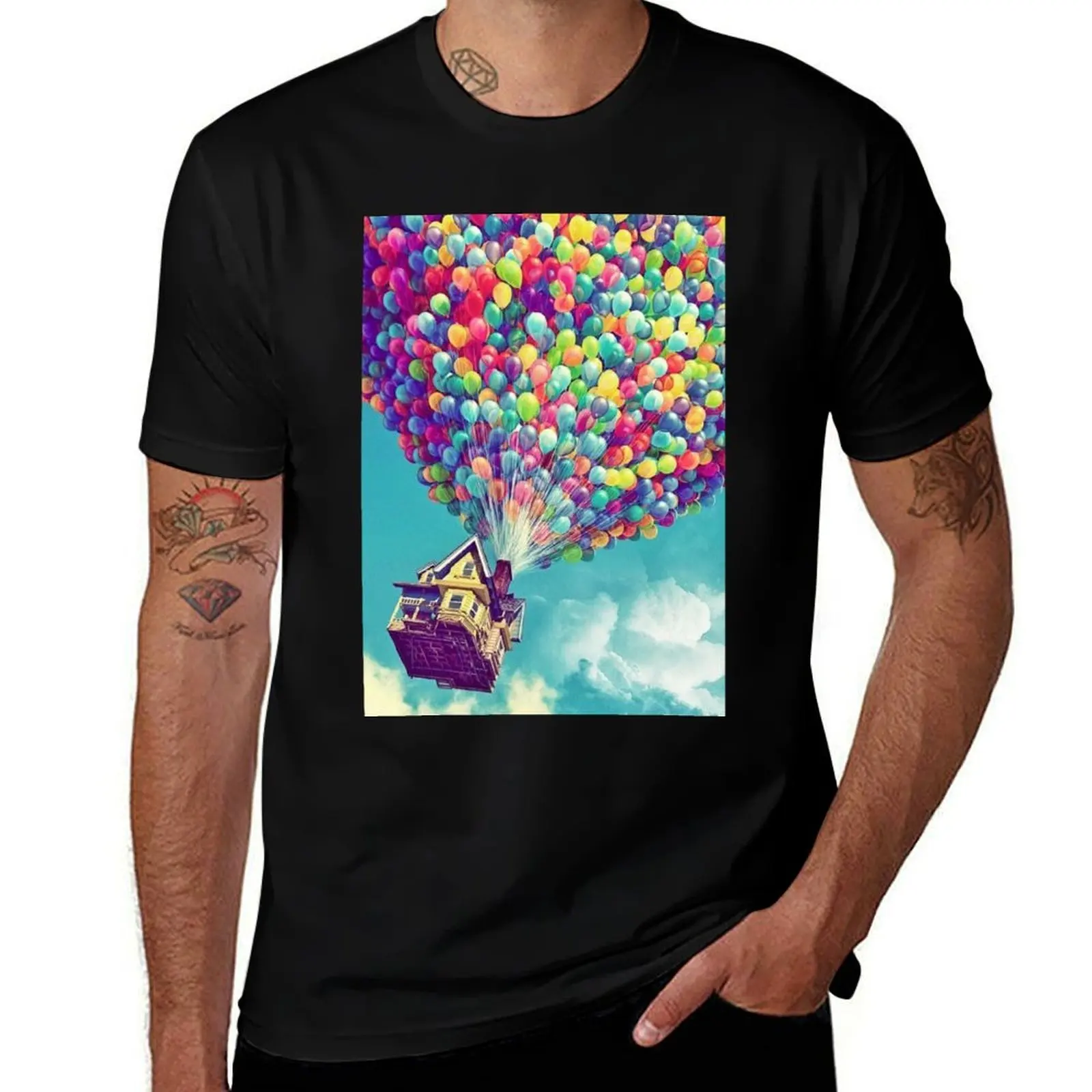 

House in the air T-Shirt topping new edition vintage anime shirt oversized t shirts for men