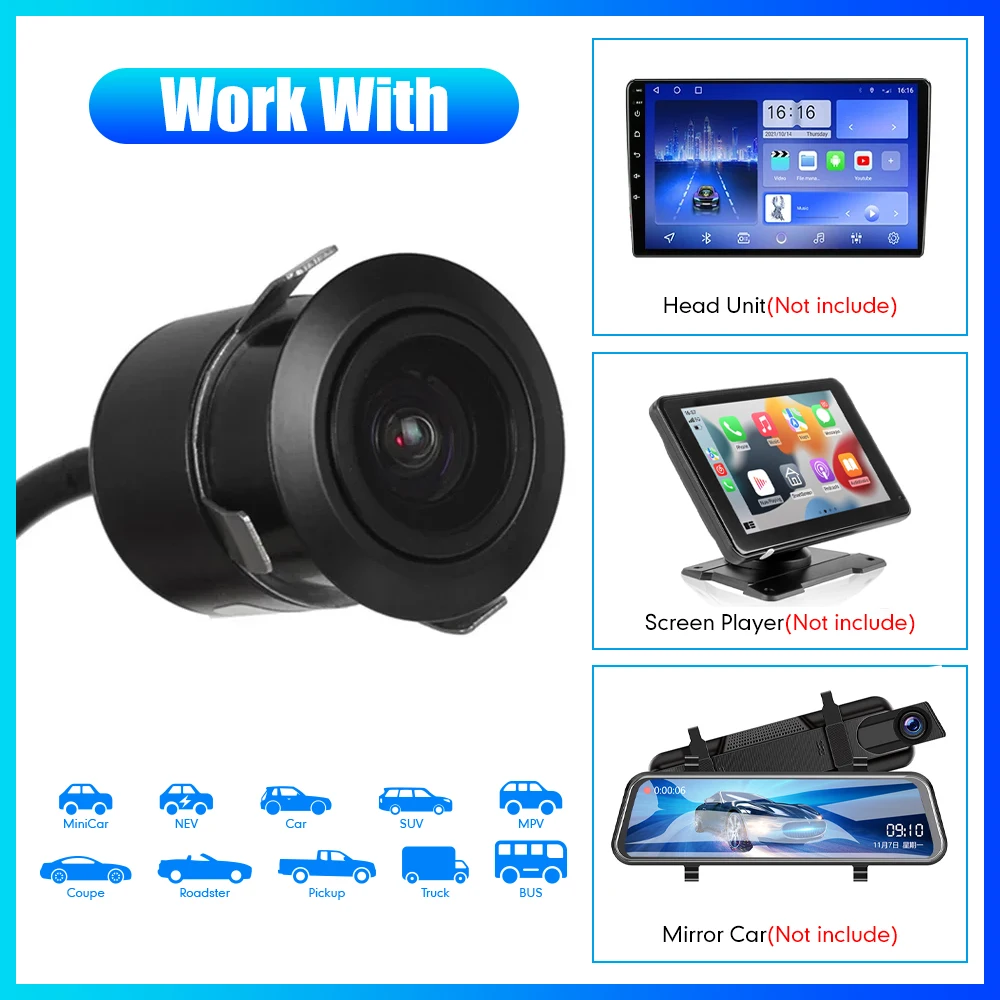 Free shipping HD Universal Night Vision Car Rear View Camera View Reverse Car Reverse Parking Waterproof Rear View Camera