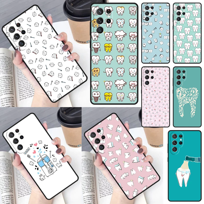 Dentist Dental Dent Tooth Cover For Samsung Galaxy S23 Ultra S22 S20 S21 FE S8 S9 S10 Plus Note 10 20 Ultra phone Case