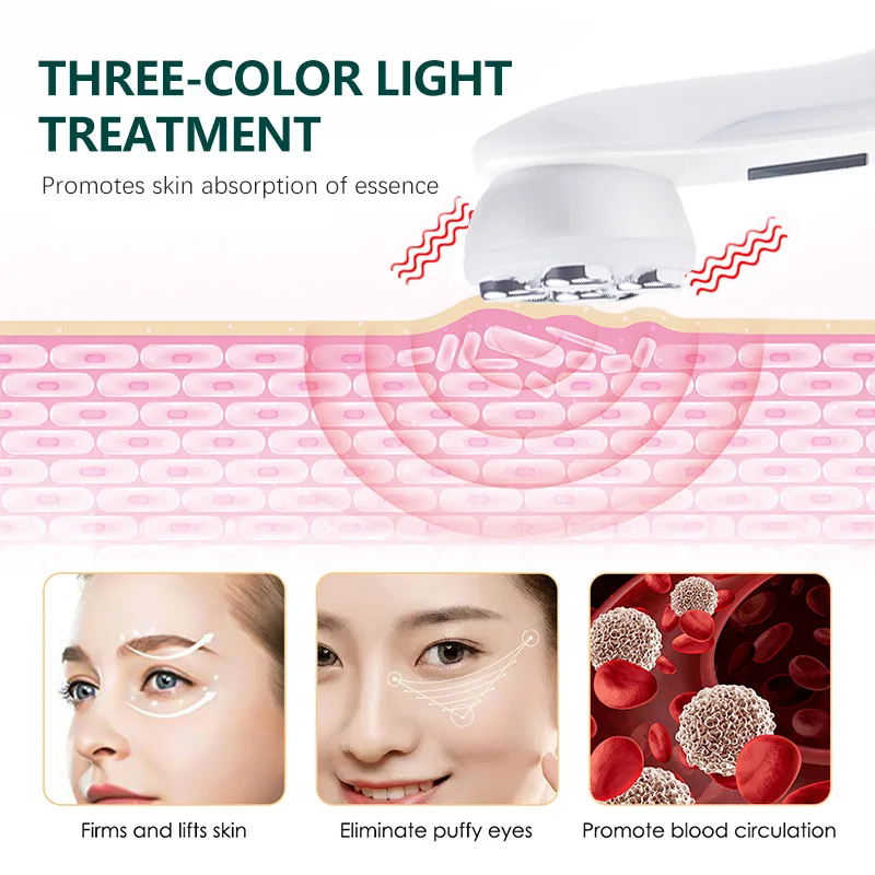 Five in One LED Photon Facial Thermal Therapy Skincare Facial Anti Aging Neck Lifting Wrinkle Removal and Beauty Device