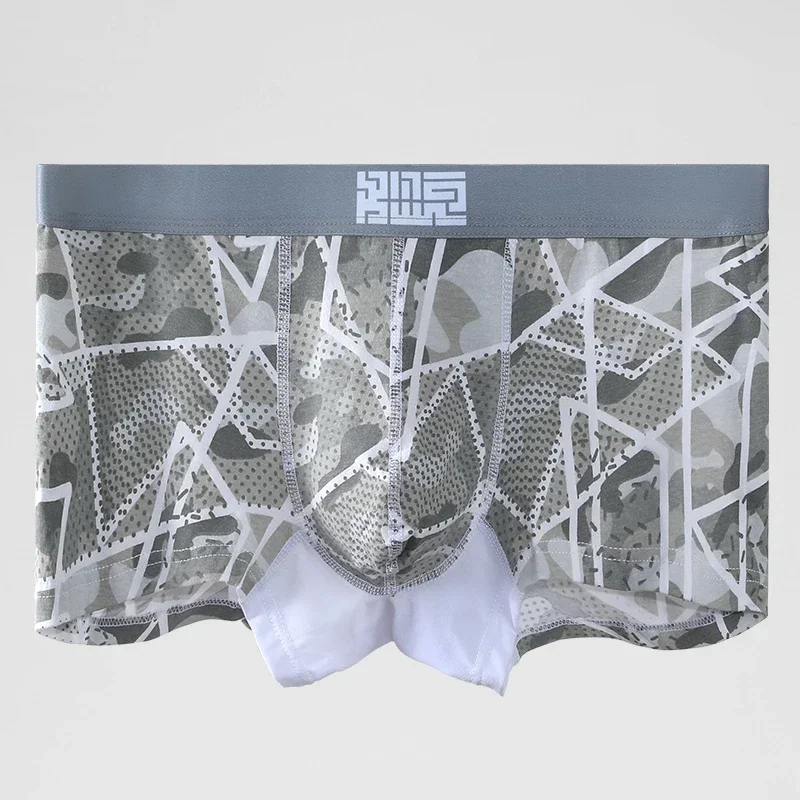 1 قطعة ملابس داخلية للرجال الرجال القطن الملاكمين الشباب الاتجاه شخصية الأولاد مريحة للتنفس سراويل بوكسر رئيس السروال