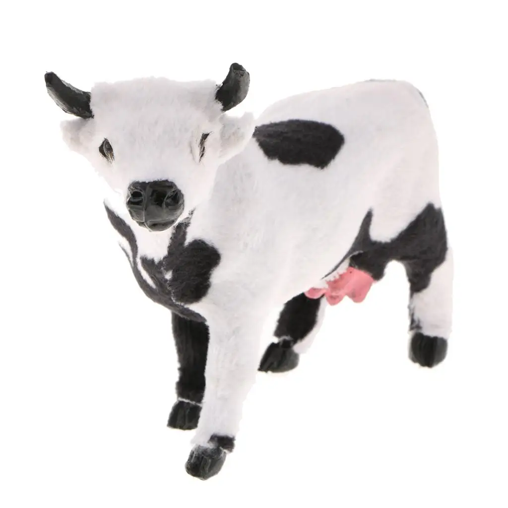 Cow Statue Indoor Outdoor Garden Ornament Prop Model Figure Hunting