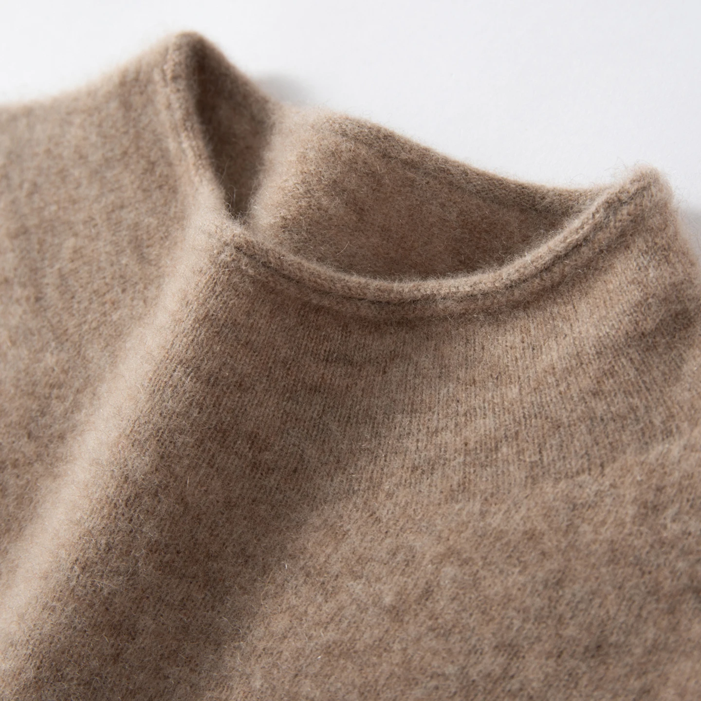 Feminino 100% pulôver de caxemira pura casual cor sólida camisola de malha solta semi alta pescoço básico feminino jumper para o calor