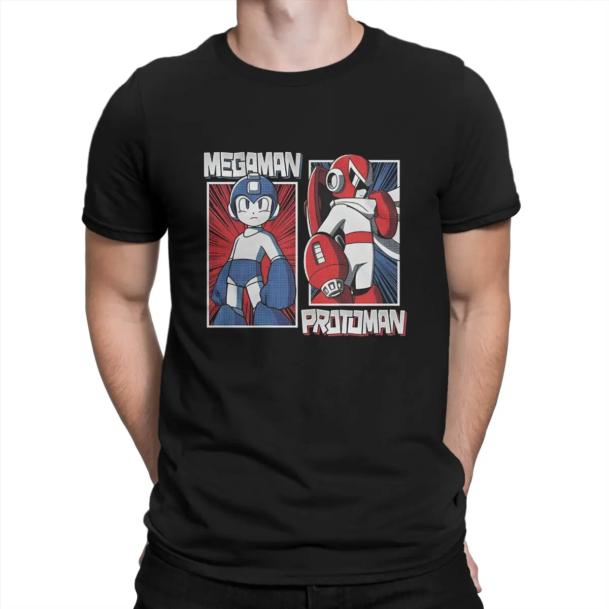 Cool Man's TShirt Mega Man Crewneck Tops 100% Cotton T Shirt Funny High Quality Birthday Gifts