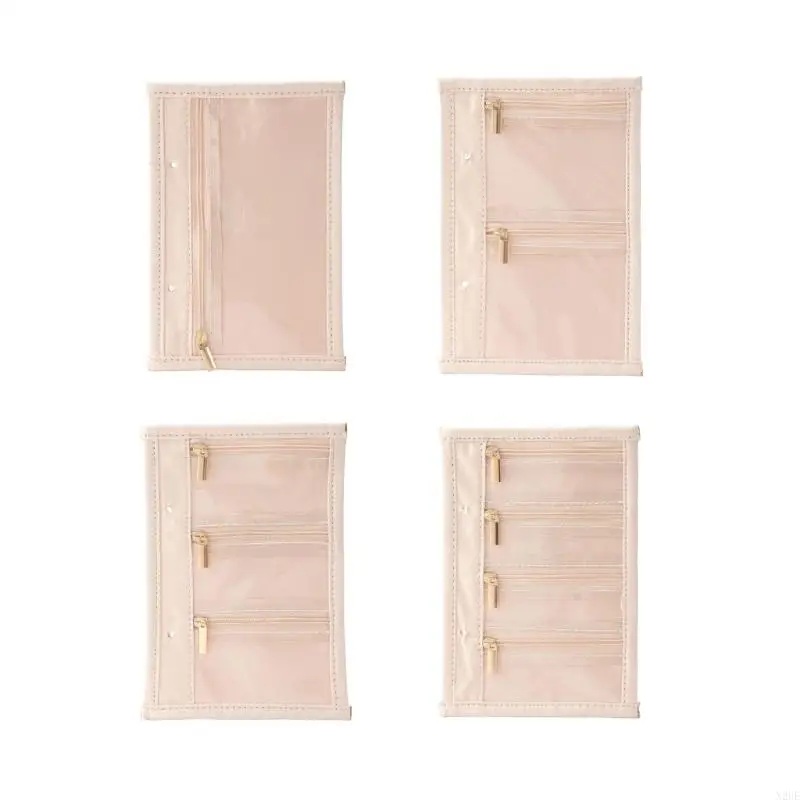 

N2UE Elegant Jewelry Display Organizers Bags Multi Compartments Secure Storage Pouches For Rings Earrings Necklaces