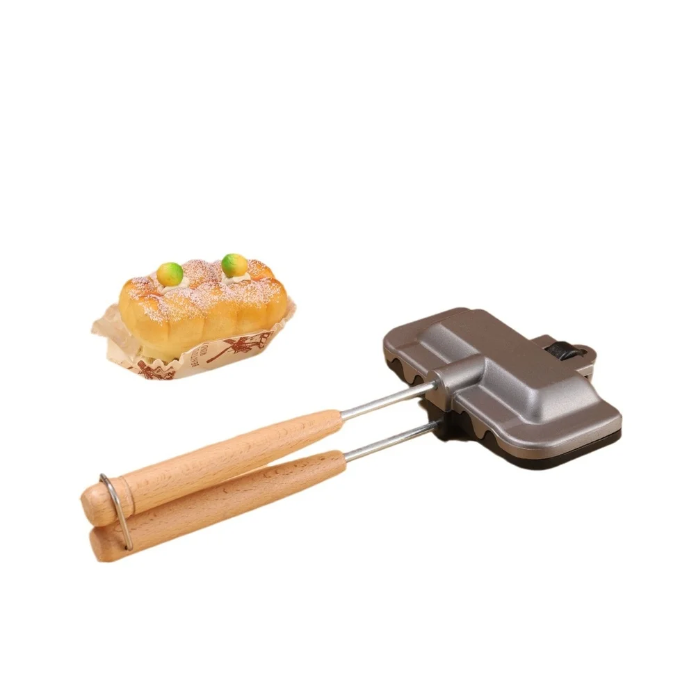 

Сковорода-гриль для завтрака, серая, двусторонняя, из алюминиевого сплава, с антипригарным покрытием, легкая конструкция