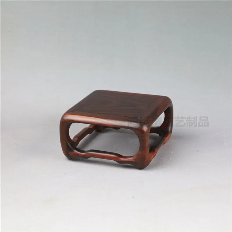 Black Wood Square Rectangle Bonsai Vase Pedestal,Carved Figue Exhibition, Artical Statue Luxury Collection Base