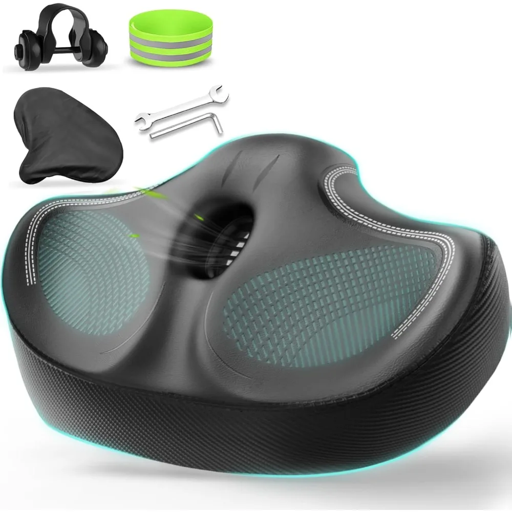 

Oversizd Bike Seat, Premium Stationary Comfortable Extra Large Bike Seat for Women & Men, Waterproof Adults Wide Bicycle Seat fo