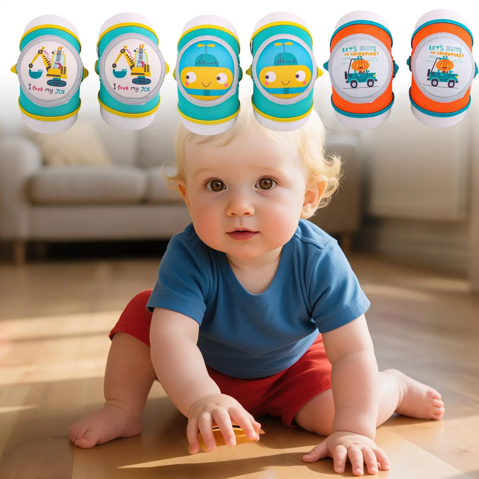 الطفل الزحف منصات الركبة 0-5 سنوات تنفس الاطفال دعامة الركبة واقية دعامة مرنة للبنين المشي الدراجات الدراجة التزلج #2