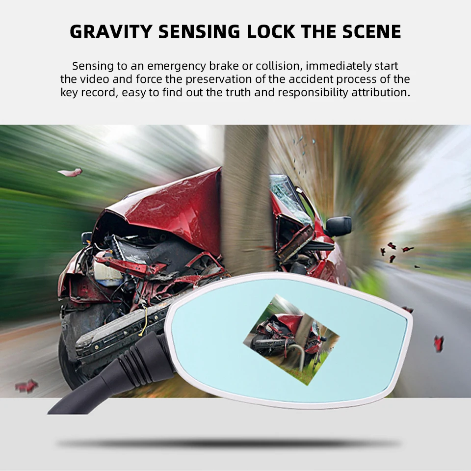 Acceo P9 1080P دراجة نارية داشكام مع واي فاي دعم الكاميرا الخلفية عدسة مزدوجة دراجة نارية المرايا مسجل فيديو Dvr للدراجات النارية