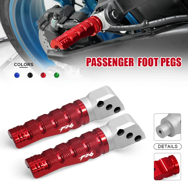 

Motorcycle Accessories For FZ6 FAZER fz6 2011-2013 2012 CNC Aluminum Rear Passenger Foot Peg Footrests Footpeg Pedal