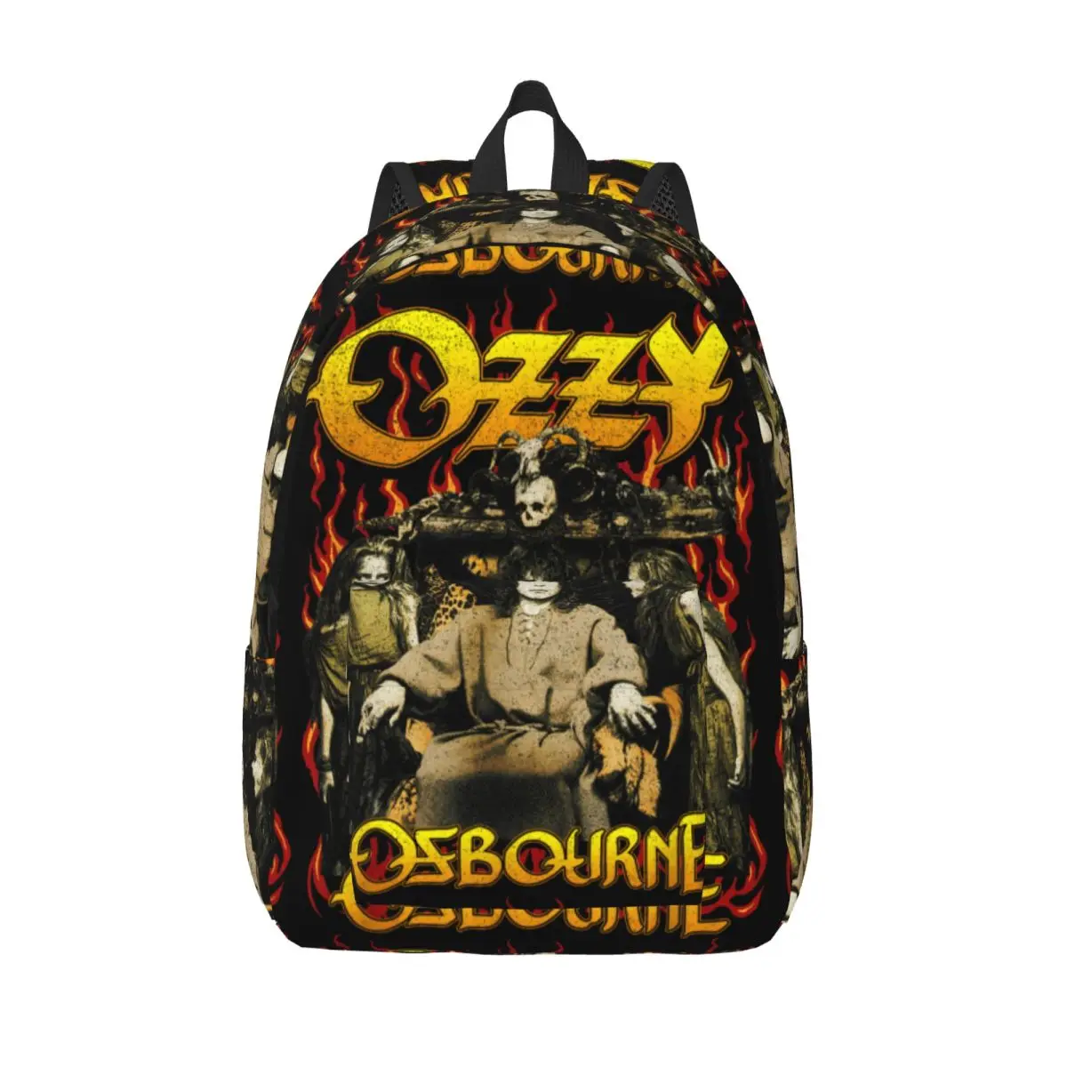 

Рюкзак Heavy Metal Rock Ozzy Osbourne с красным пламенем, рюкзаки для отдыха, мужские уличные мягкие школьные сумки, рюкзак на заказ