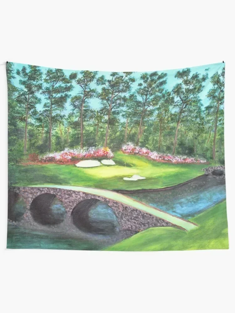 12th Hole At Augusta National Golden Bell Tapestry Home Decorating Wallpaper Bedroom Wall Hanging Room Decorator Tapestry