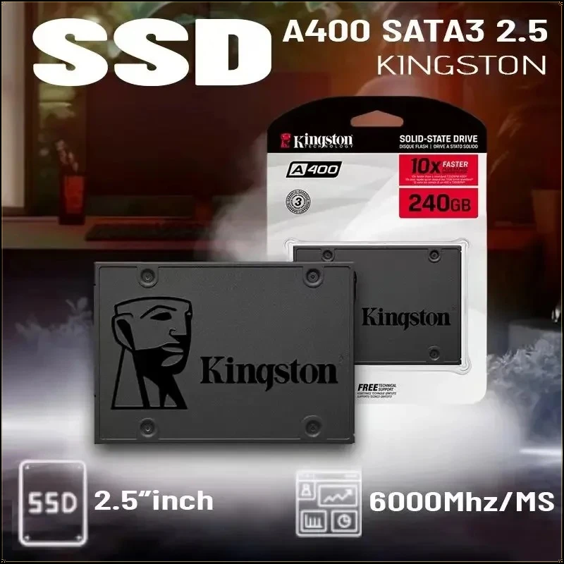 Kingston 2.5 Inch A400 SSD Internal Solid State Drive  256GB 512GB   SSD SATA III HDD Hard Disk for Laptop Desktop PC