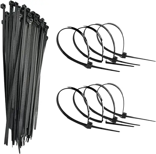 500Pcs Cable Management Assorted Industrial Supply Fasteners Plastic Wire Zip Ties Organiser Nylon Electric Cable Tie