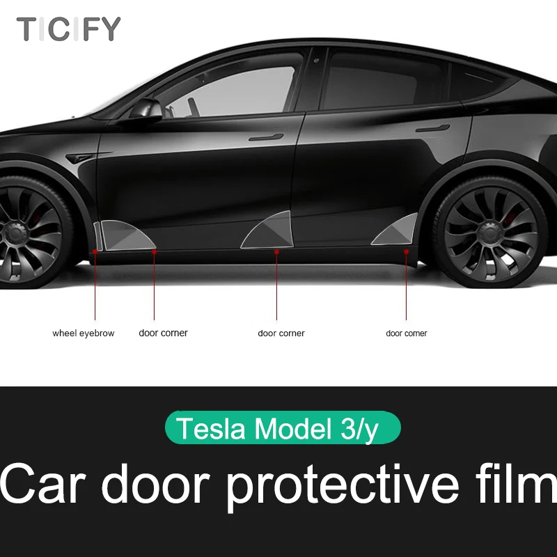 tesla y paint protection film door 2 side invisible wear-resistant TPU fender door stickers cover scratches Tesla Model 3/y film