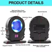 Cadeaux de Noël Mini cible de fléchettes infrarouges cible d'entraînement au laser cible laser à induction cible de carottage automatique commentaires de lumière sonore