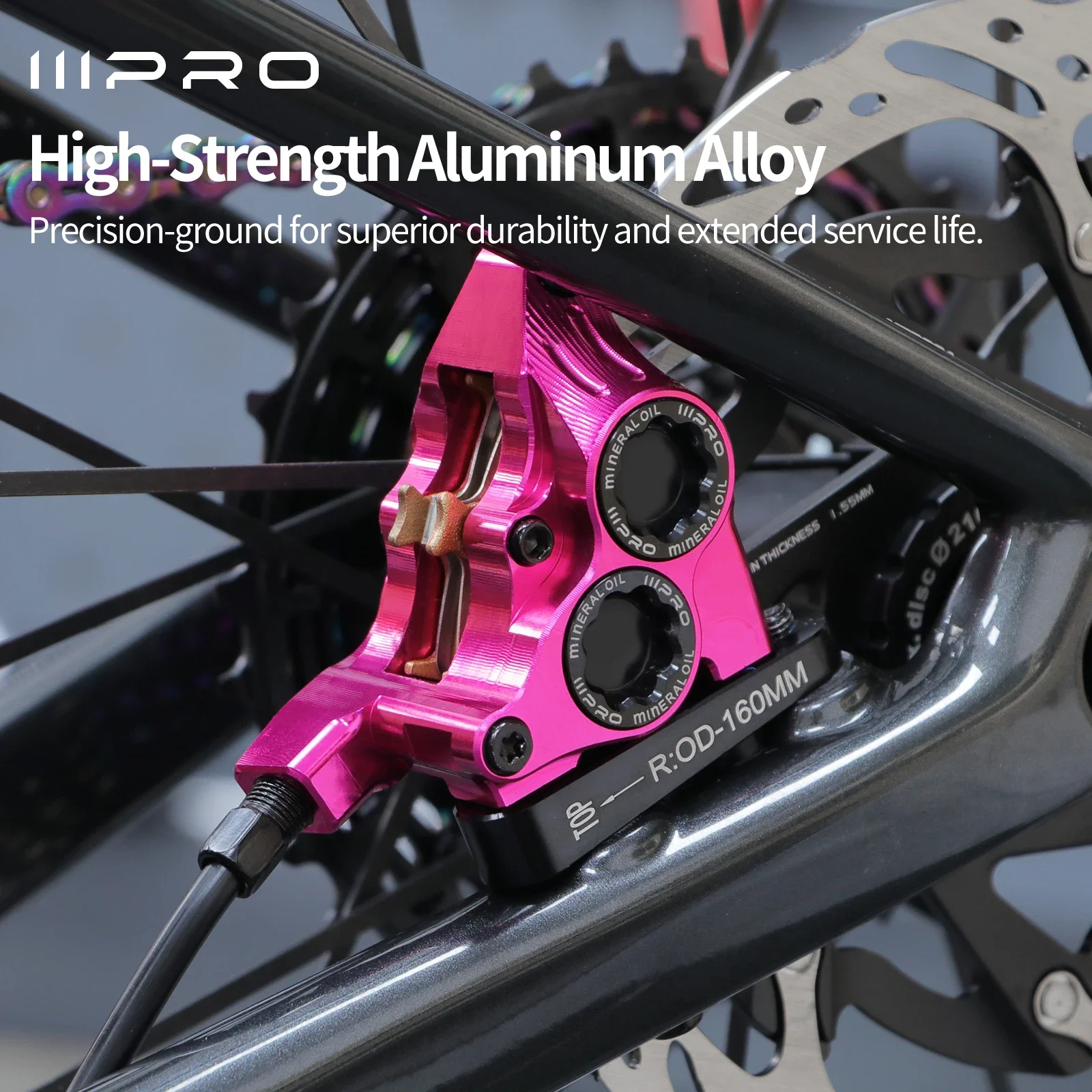 

Тормозные суппорты IIIPRO FM4 для шоссейных велосипедов, 4-поршневые, из алюминиевого сплава с ЧПУ, сменные