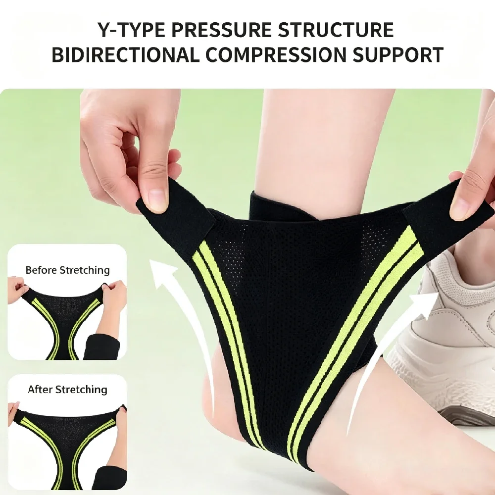 1/2 PCS Sports Ankle Support Sleeve for Men & Women, Breathable Ankle Sleeve for Running, Basketball, Gym and Outdoor Workout