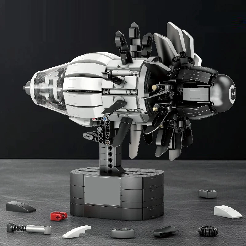 1351PCS Aircraft Engine Building Blocks Set Technology Electronic Assembly Model Bricks Creative Educational Toys Adult Kid Gift