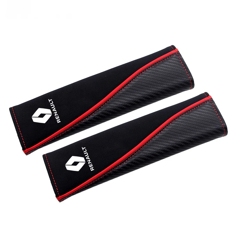 2Pcs Car Seat Belt Shoulder Pad Interior Protection Accessory For Renault Grand Scenic 4 XMOD Megane 2 Clio 5 4 Laguna 2 3 Coupe