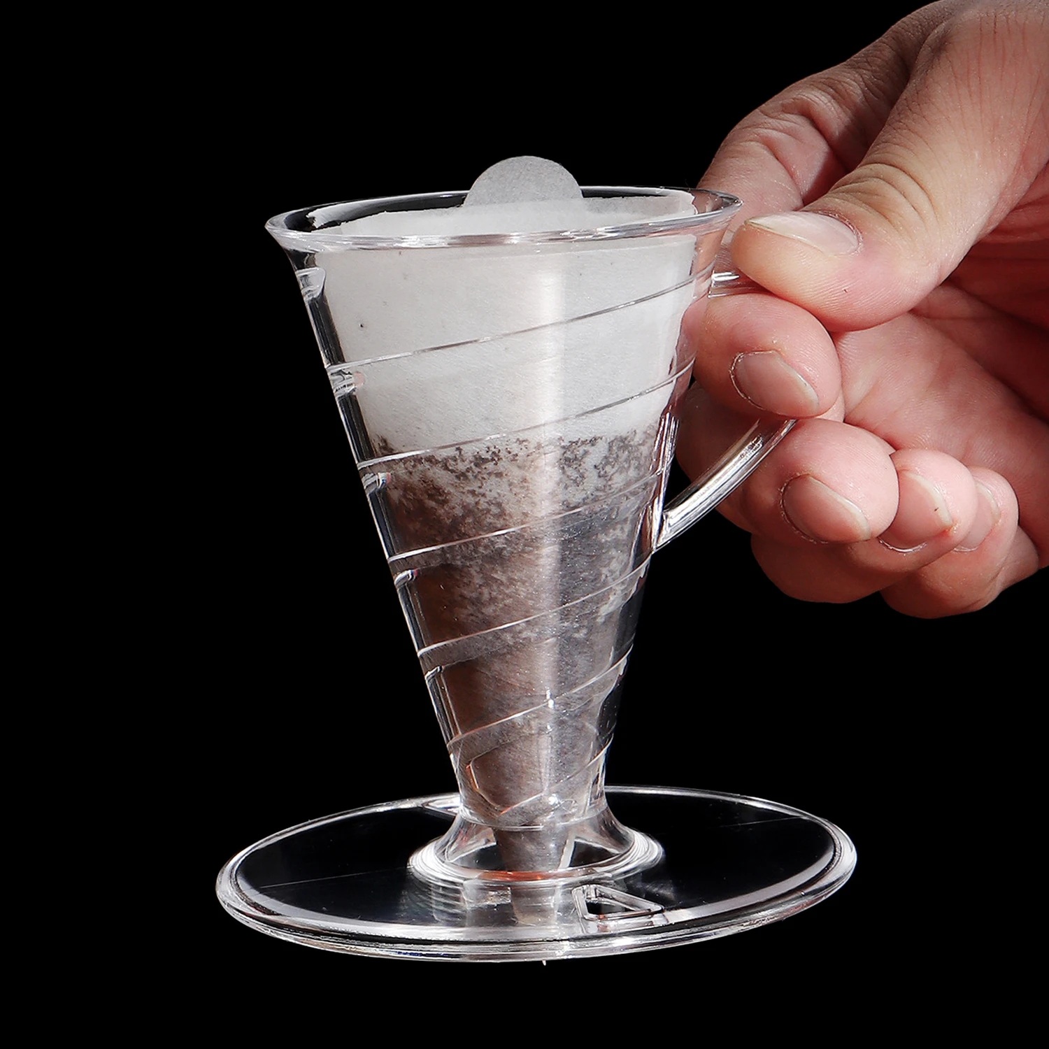 OANKR V30 Coador de Café de Plástico, 1-2 Xícaras, Cafeteira Pour Over, Filtro de Café Reutilizável, Acessórios para Preparo Lento de Café para Casa