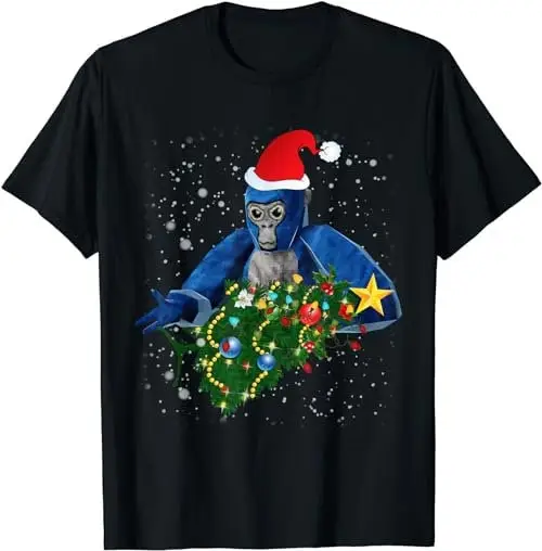 funny Christmas gorilla tag shirt vr gamer for Kids gifts T SweaT 37761