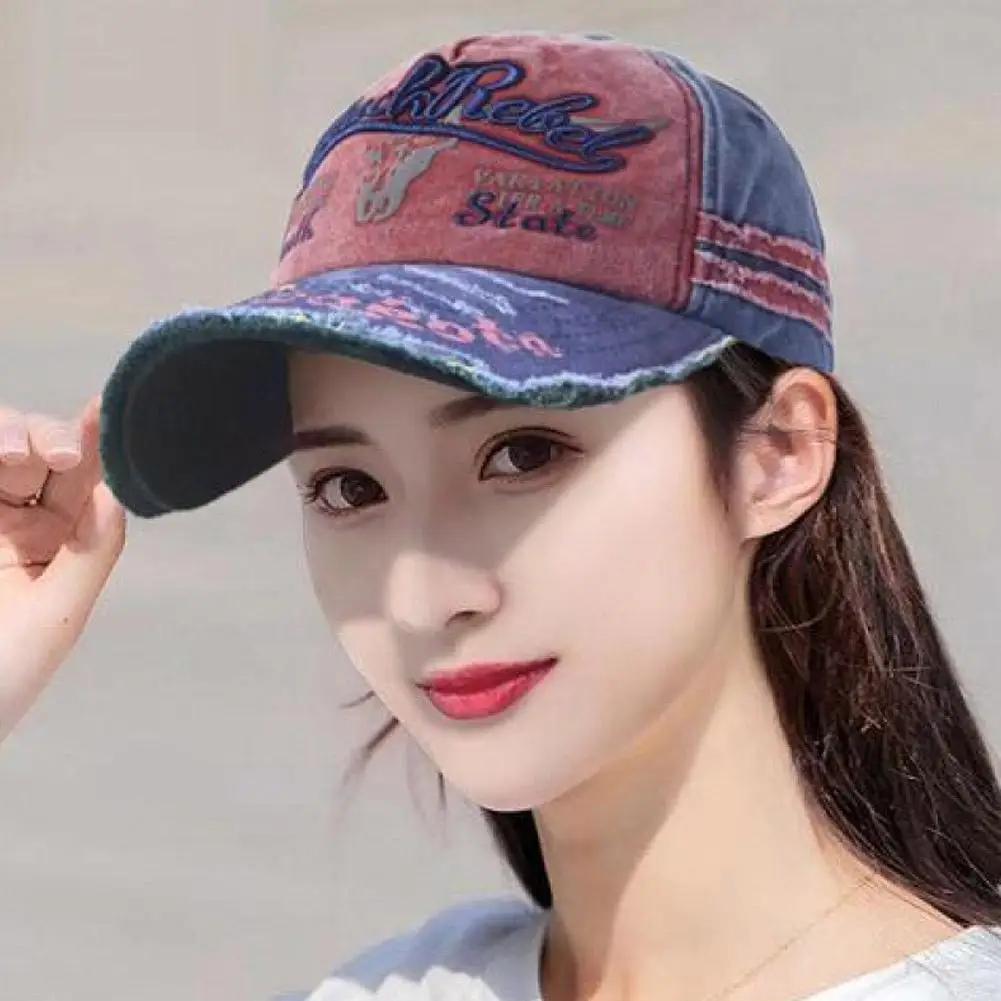 رسالة مطرزة قبعة بيسبول للجنسين الهيب هوب ريترو قبعة الشمس غسلها المتعثرة قابل للتعديل Snapback قبعة للجنسين قبعات سائقي الشاحنات