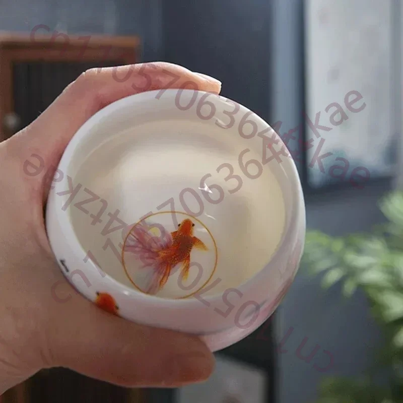 Hand-painted White Porcelain Master Cup Exquisite Ceramic Tea Cups Traditional