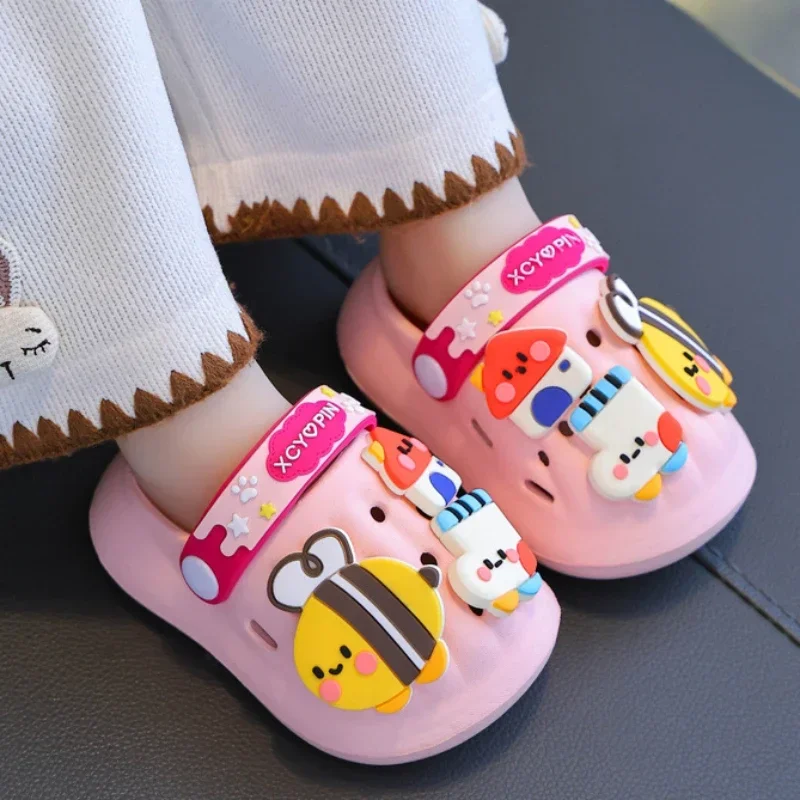 Children Garden Shoes Cute EVA Cartoon Beach Sandals Babies Summer Slippers High Quality Soft Kids Outdoor Slippers Flip Shoes