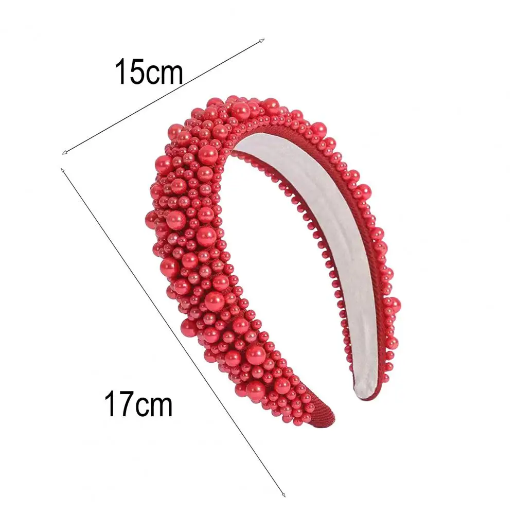 تقليد اللؤلؤ الشعر هوب واسعة زيادة عقال مرنة مريحة تناسب الشعر هوب النساء أغطية الرأس الزفاف إكسسوارات الشعر