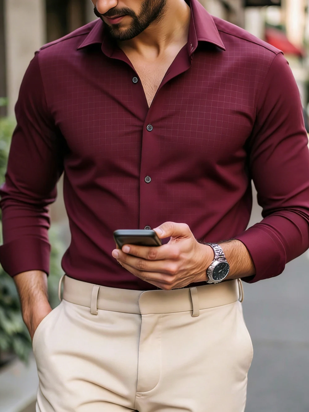 

2026 Новая элегантная мужская светлая рубашка в тонкую полоску с принтом, гавайская тропическая рубашка с длинными рукавами, деловая повседневная одежда, мужская