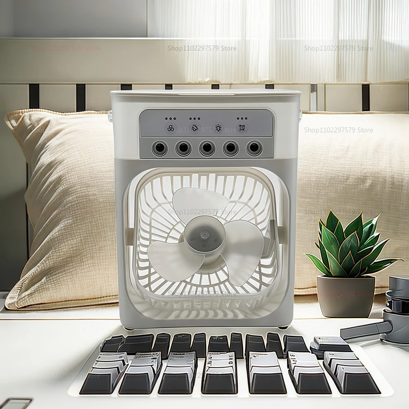 3-in-1 Portable Air Cooler Fan Humidifier LED Night Light Office Home Mini Air Conditioner Air Purifier