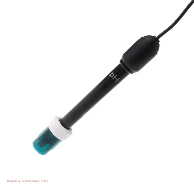 High Accuracy Single Cylinder PH Electrode 0-14 pH Probe BNC Connector 300cm Cable for General Water Wide Application