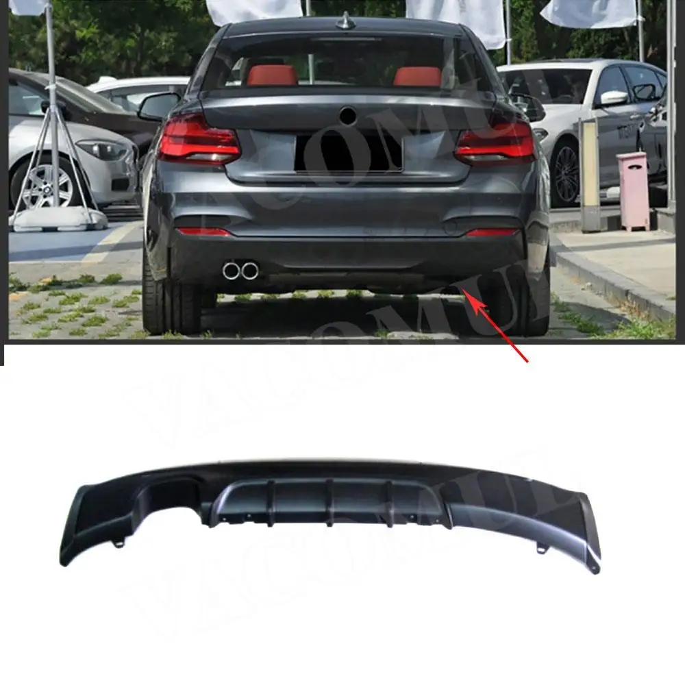 VACOMUL ABS Car Diffuser Rear Lip Bumper Protector for BMW 2 Series F22 M Sport 2014-2017 OO- Rear Lip Splitters