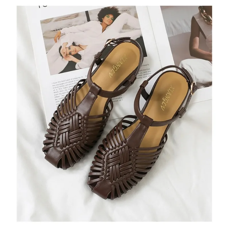 

Summer Women Sandals Gladiator Flat Ankle Strap Narrow Band Roman Shoes Woman Casual Beach Sandals for Women