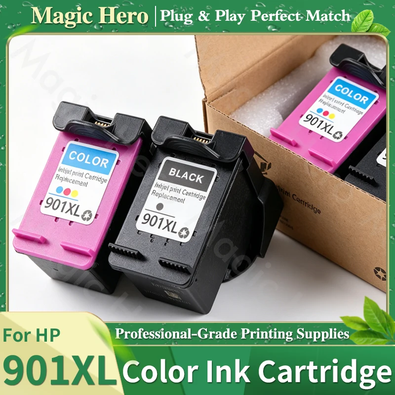 Cartucho de tinta compatible 901XL 901 XL para impresora HP Officejet 4500 J4580 J4550 J4540 4500 J4680 J4524 J4535 J4585 J4640 J4624