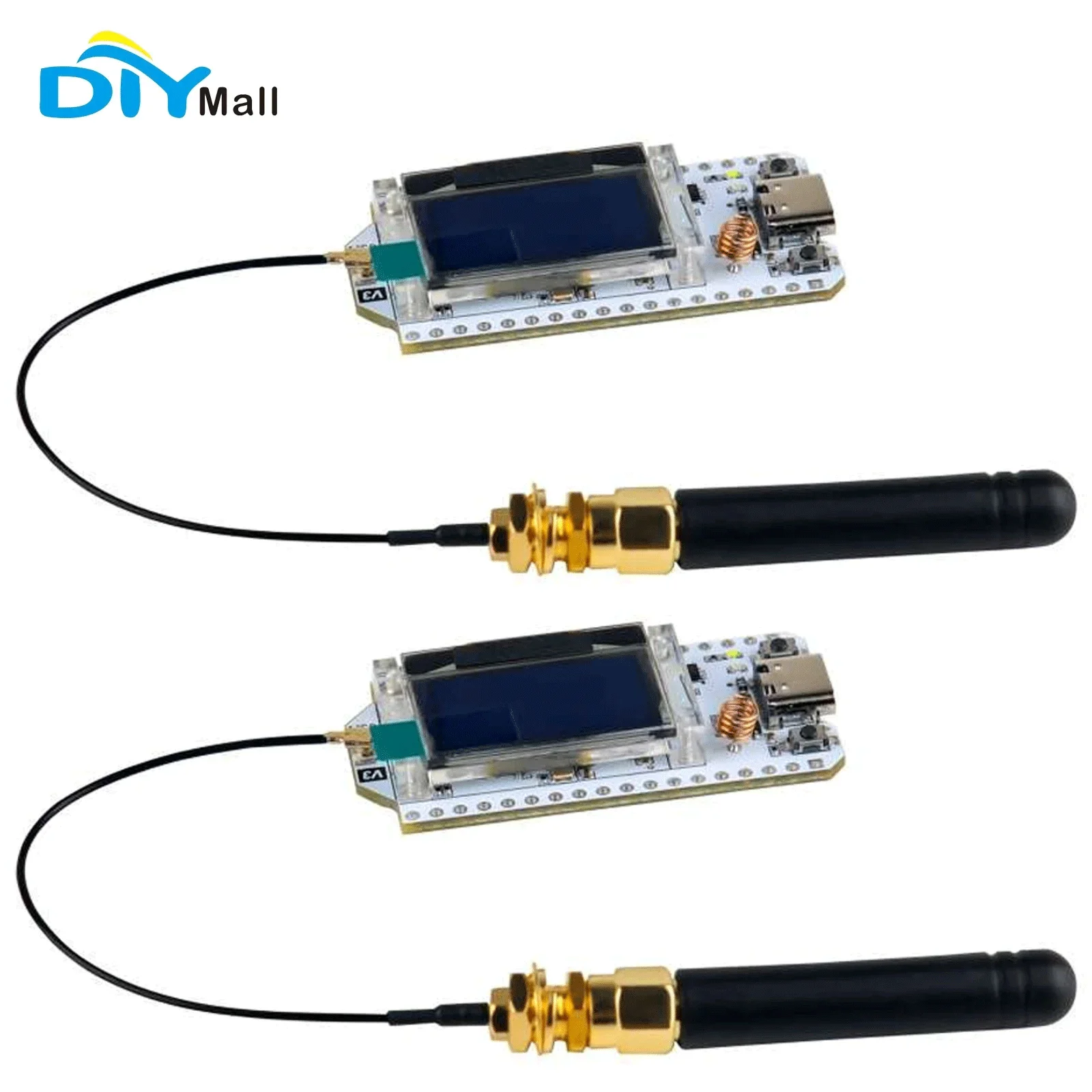 

DIYmall 2 упаковки ESP32-S3 LoRa32 V3 макетная плата с 0,96-дюймовым OLED-дисплеем WiFi BLE SX1262 чип для сетей Mesh IoT