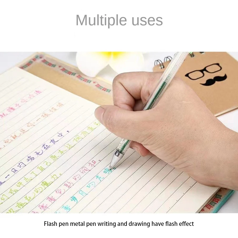 เติมหลายสี 0.7 มม.สีที่สมบูรณ์ทําเครื่องหมายจุดสําคัญที่ชัดเจนและสะดุดตา Expressive นักเรียนเครื่องเขียนโลหะ