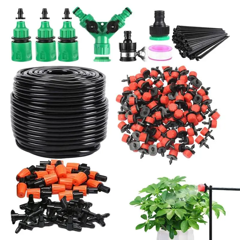 

Drip Irrigation System Kit Quick Connect Garden Watering System Quick Connect Patio Misting Distribution Tubing Watering Drip