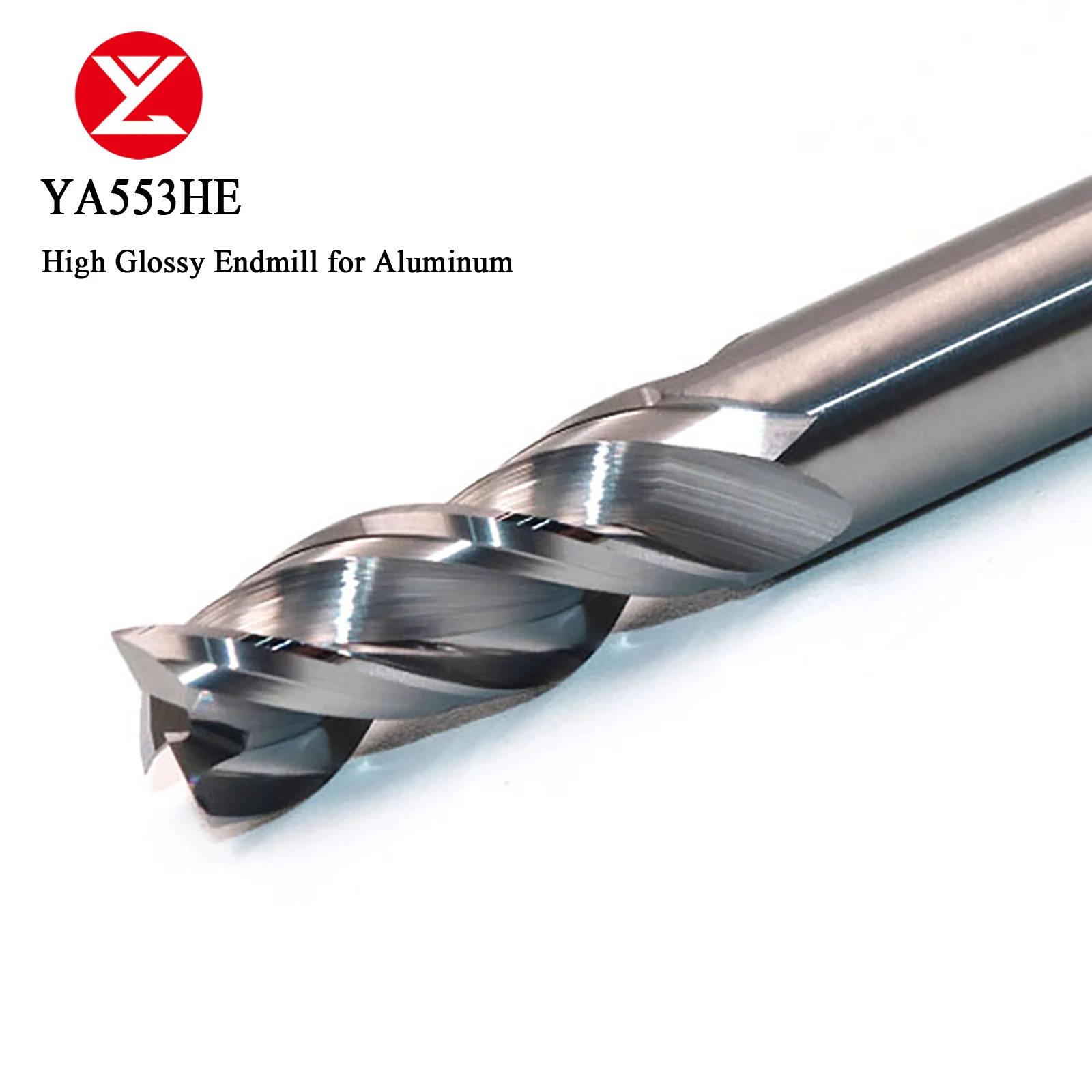 HRC55 Carbide Tools Endmill Milling Cutter 6mm 8mm 10mm 12mm for Strong Aluminum 3 Flute Cutting  Aluminium Copper Processing