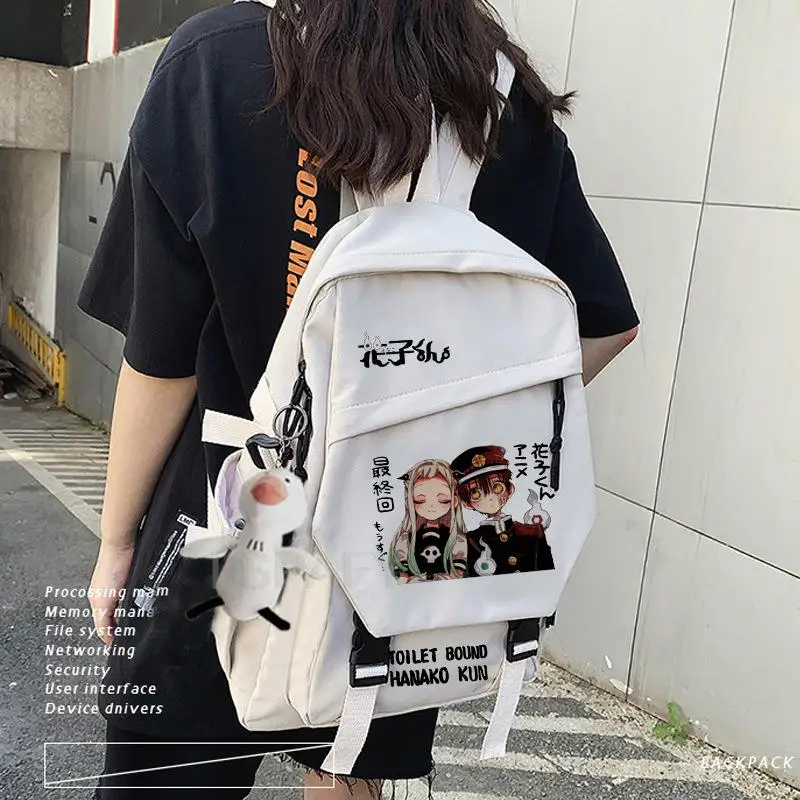 Toilet-bound Jibaku Shounen Hanako-kun Backpack Teenage Girls Boys School Bags Nylon Backpack Women Shoulder Bag Anime Mochilas