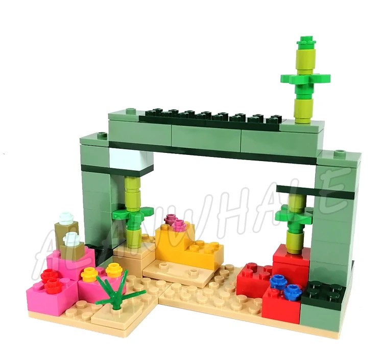 262pcs Game My World The Guardian Battle Underwater Ocean-floor Mission Sea 60156 Building Blocks Toys Compatible With Model